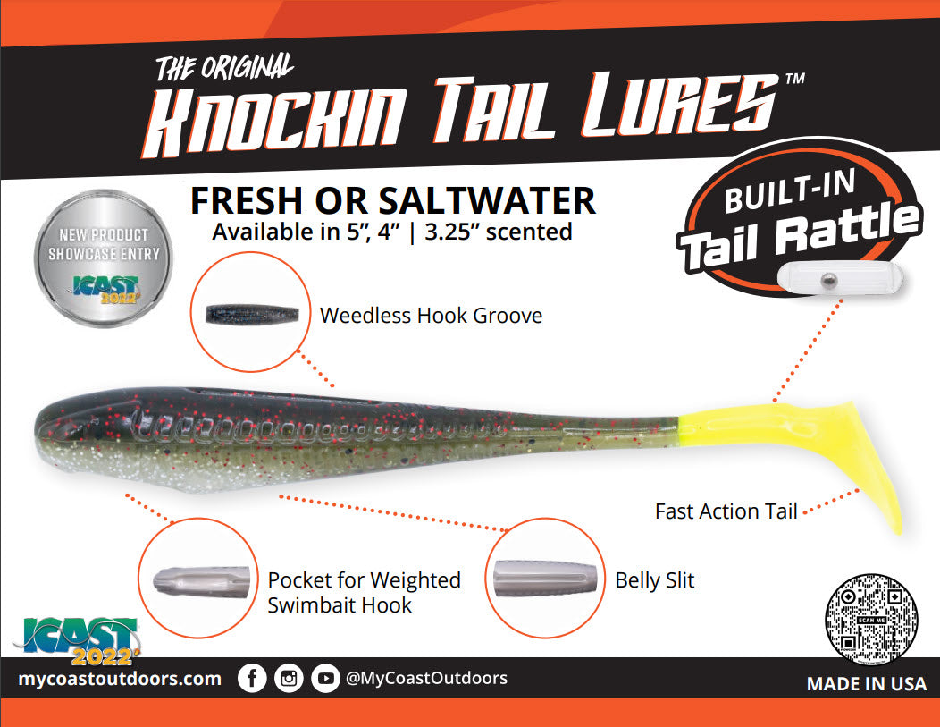 Knockin Tail Lure Chicken on a Chain 6pk — Built-In Tail Rattle | 4 in & 5 in