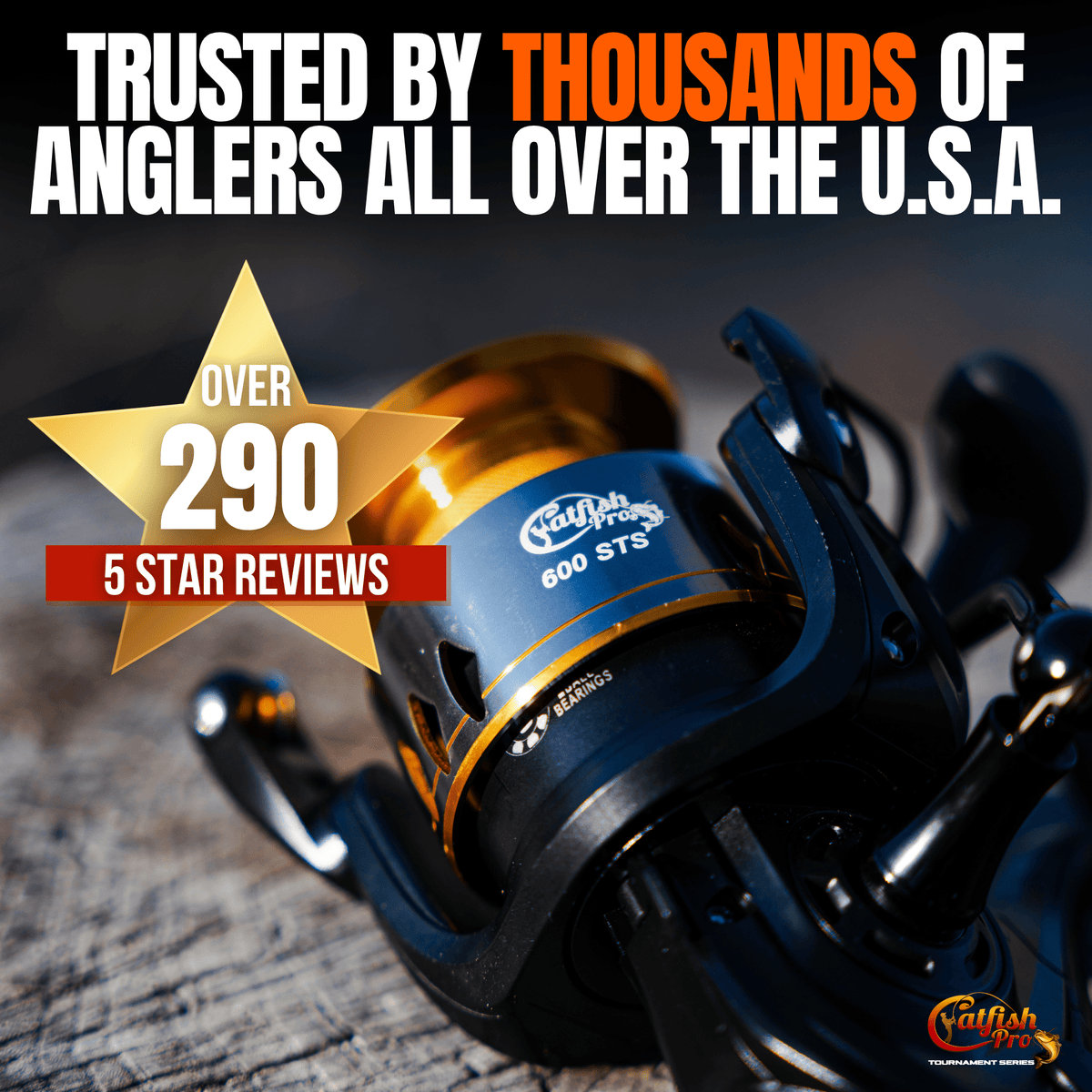 Catfish Pro 600STS Spinning Reel | Live Liner & Clicker