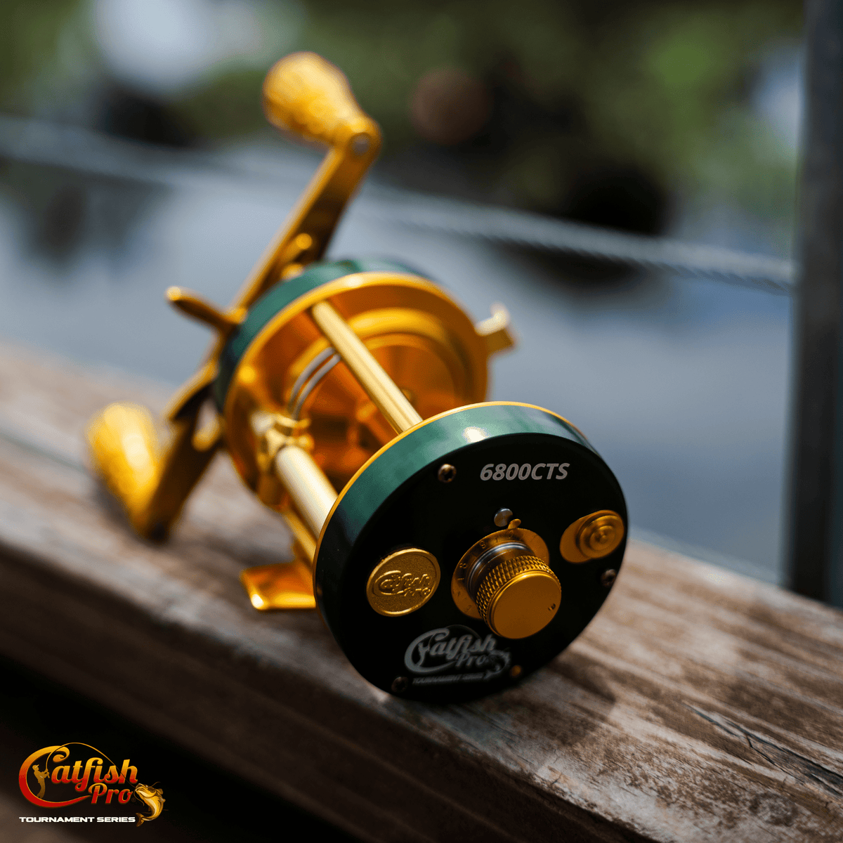 Catfish Pro 6800 CTS Round Baitcaster Reel | 40 lb Max Drag