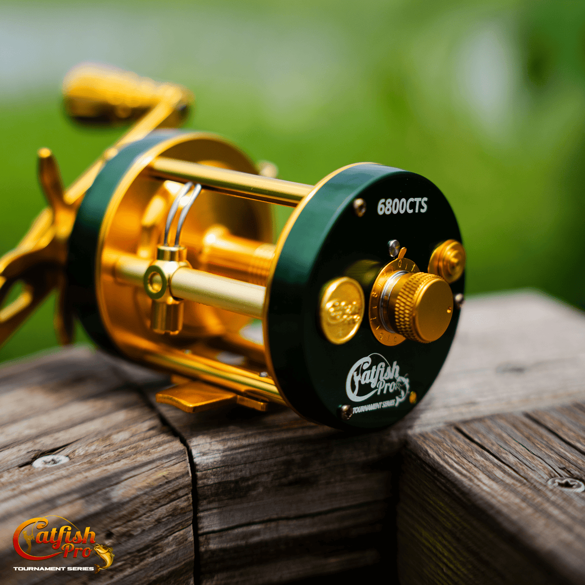 Catfish Pro 6800 CTS Round Baitcaster Reel | 40 lb Max Drag