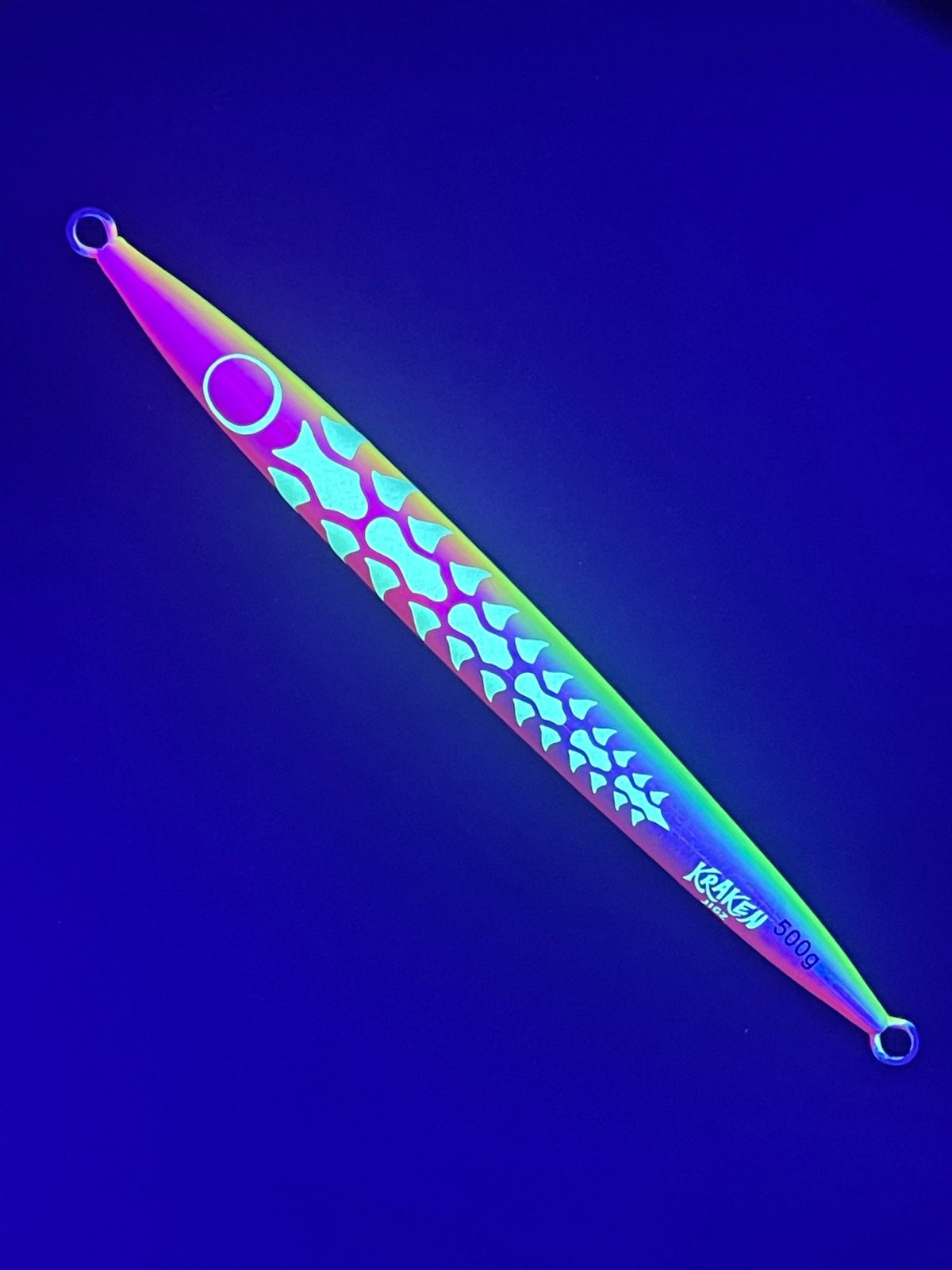 Kraken Jigz Torpedo Bones XL Pink Glow/UV Deep Drop Jig | 500g