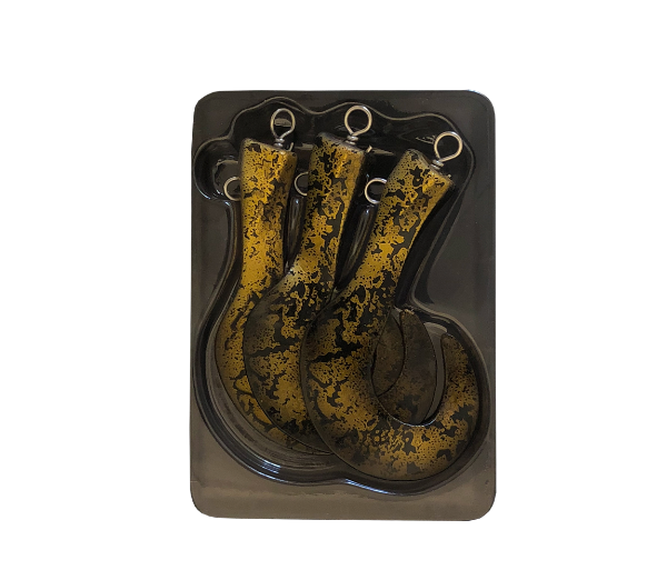 Headbanger Tail 9" Replacement Tails | Fluorescent Yellow | 3-Pack | Twist-On Corkscrew