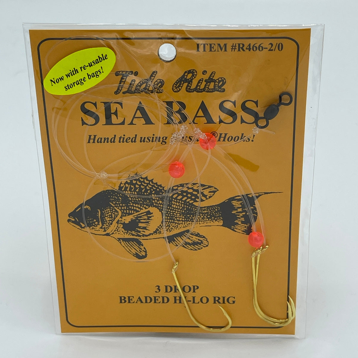 Tide Rite R466 Sea Bass 3-Drop Rig | Mustad Hooks