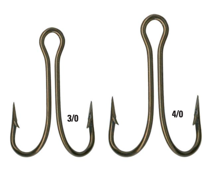 Mustad 7825-NI Double Hooks | Mullet Rig Replacement