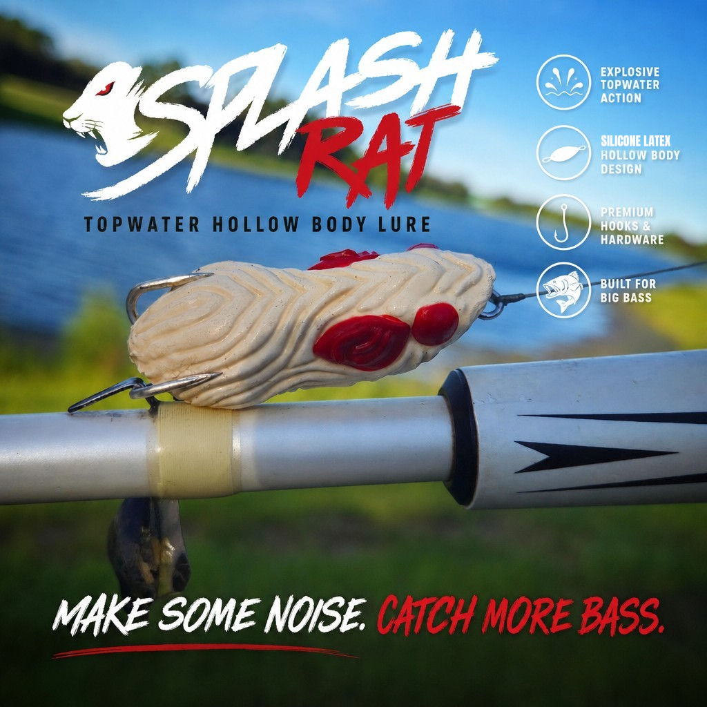 Invasive Lures Splash Rat Hollow Body Topwater Lure