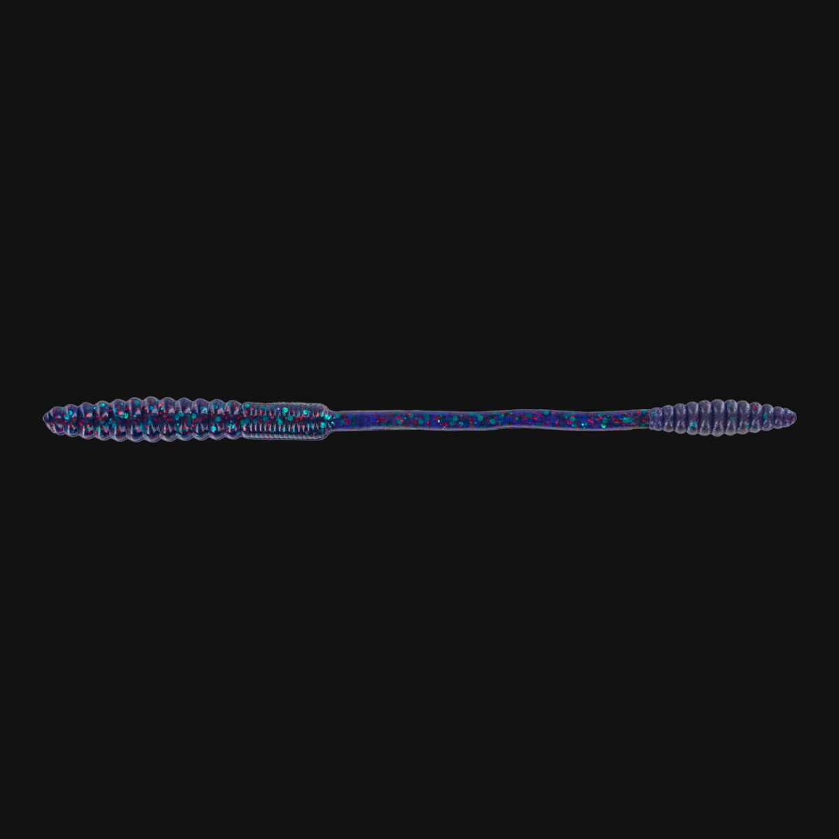 Big Bite Baits Squirrel Tail Worm 4.5" in Junebug Red Flake
