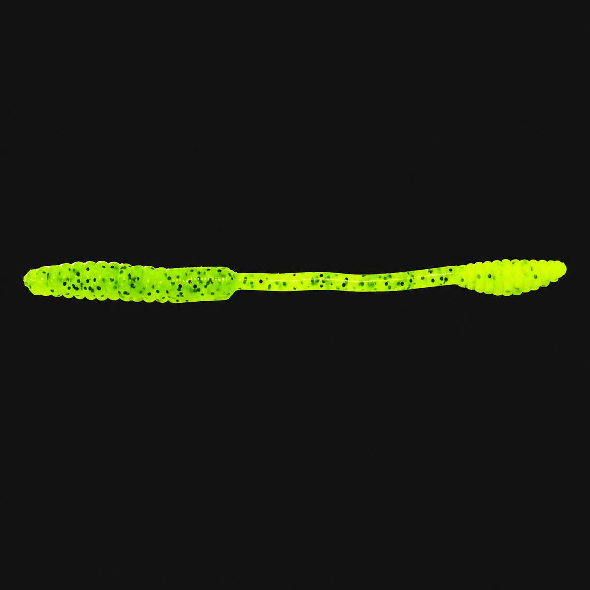 Big Bite Baits Squirrel Tail Worm in Chartreuse Pepper