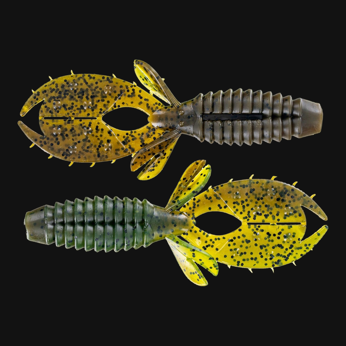 Big Bite Baits YoMama 4" in Green Pumpkin Watermelon Seed Lam