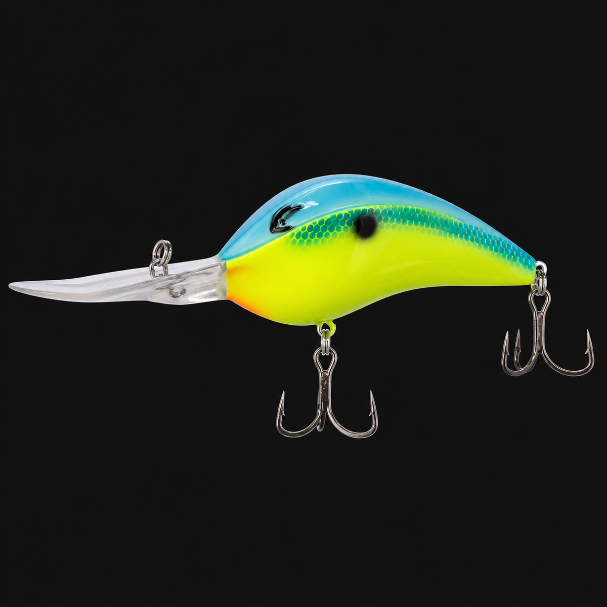 Bill Lewis DR-24 fishing lure in Chartreuse Blue