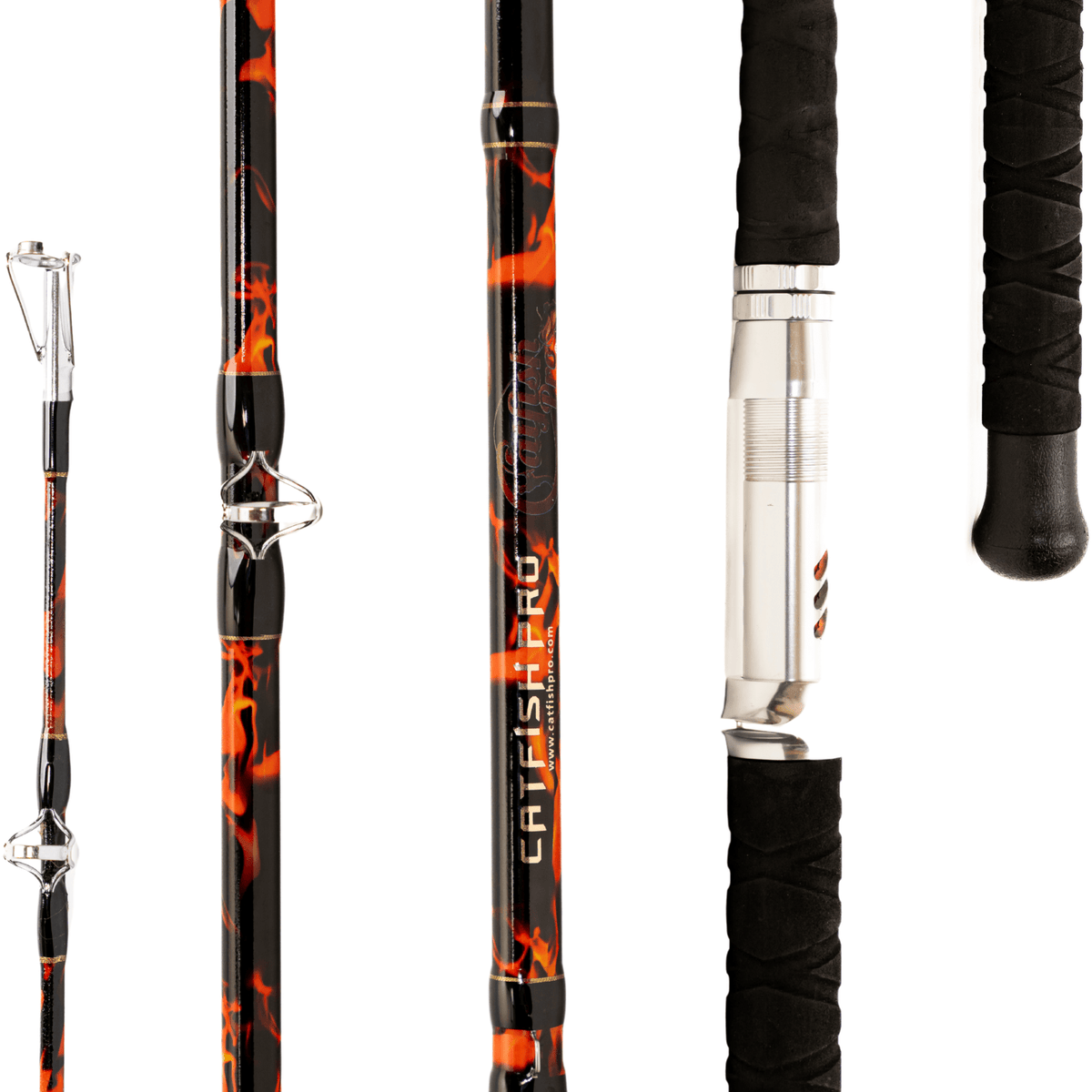 Catfish Pro Black Dragon Fire Casting Rod | 7'6" Glow