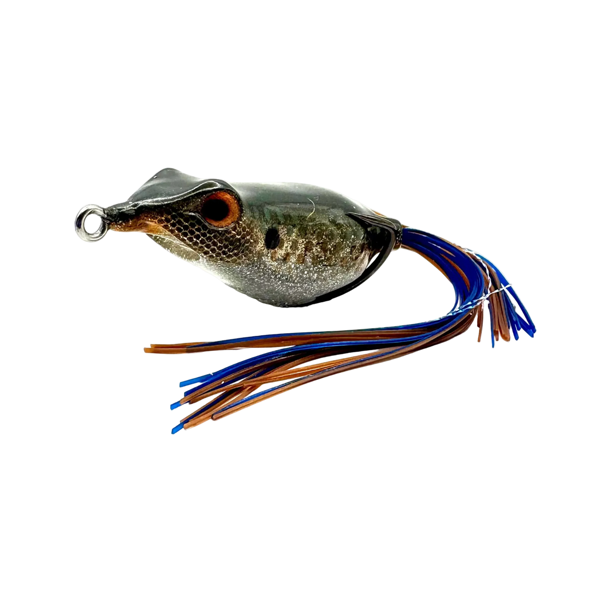 Fishing lure with detailed design on a white background