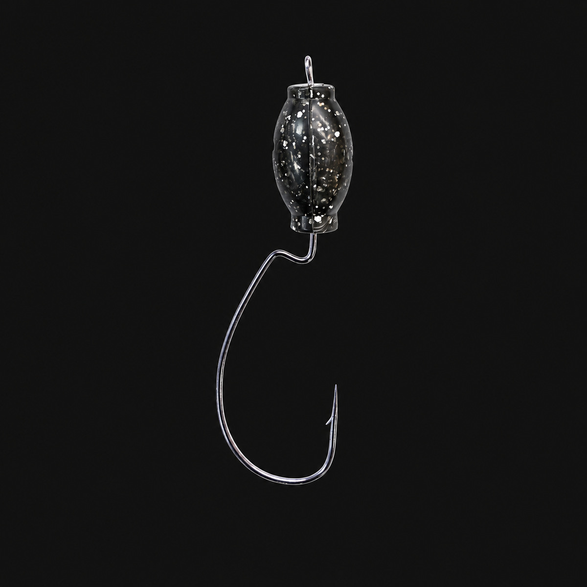 Floatzilla Zilla Head with 3/0 hook Black/Silver Glitter