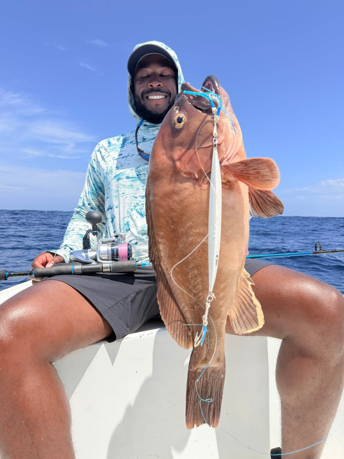 Kraken Jigz Havoc Gangsa Stick Blue Glow Slow Pitch Jig | 400g