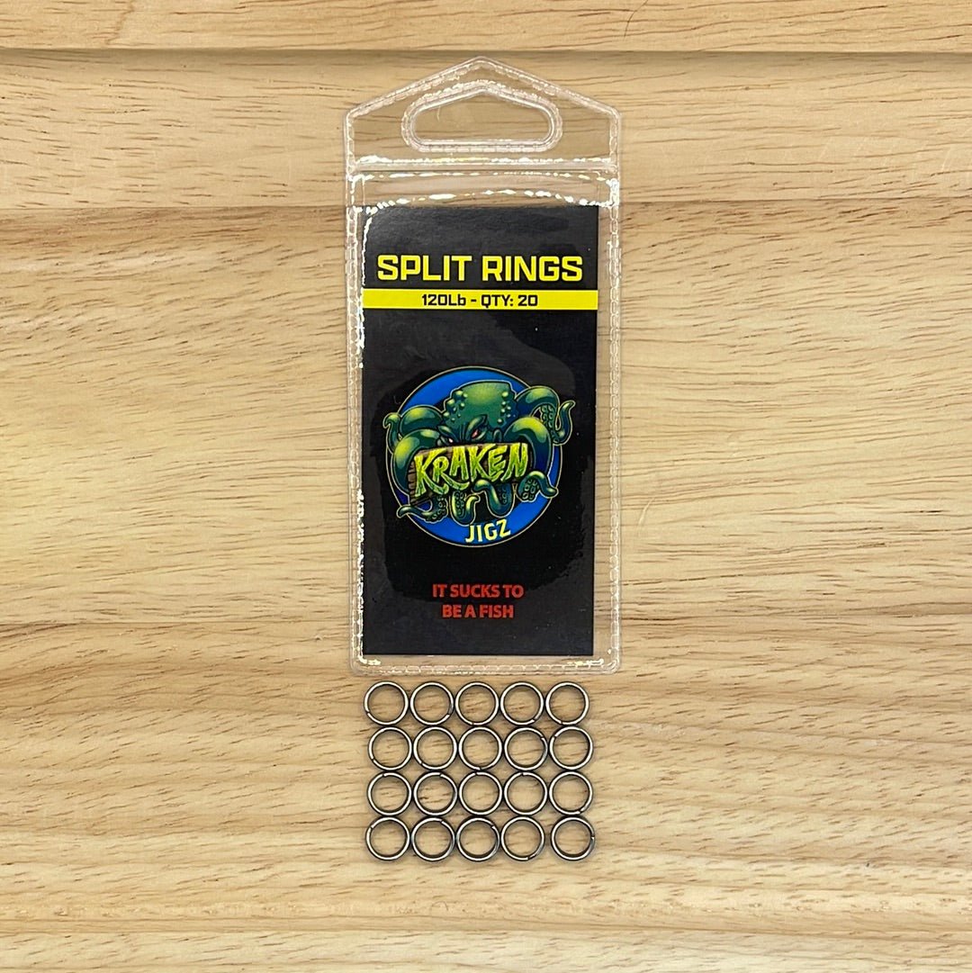 Kraken Jigz Triple Wrap Split Rings | 20-Pack