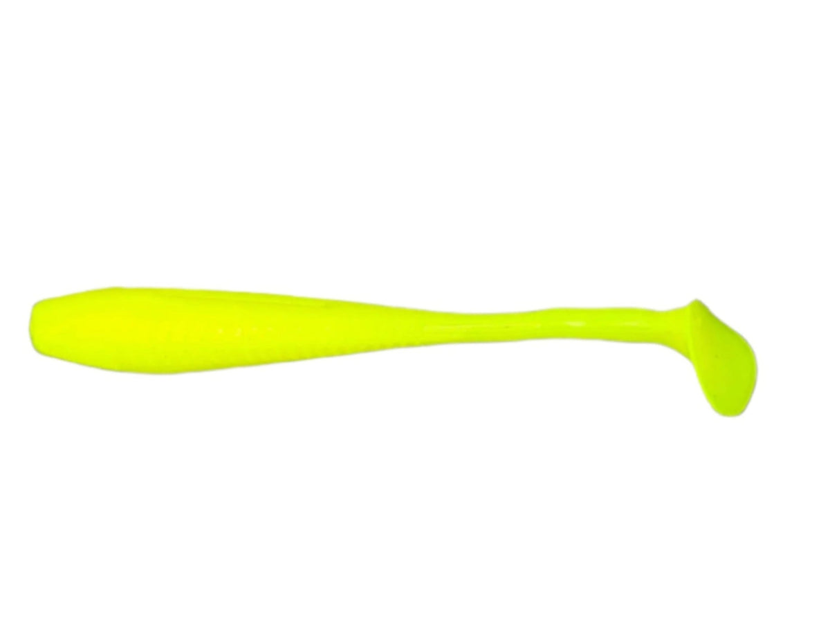 Knockin Tail Lure 4in Limetreuse 6pk — Built-In Tail Rattle