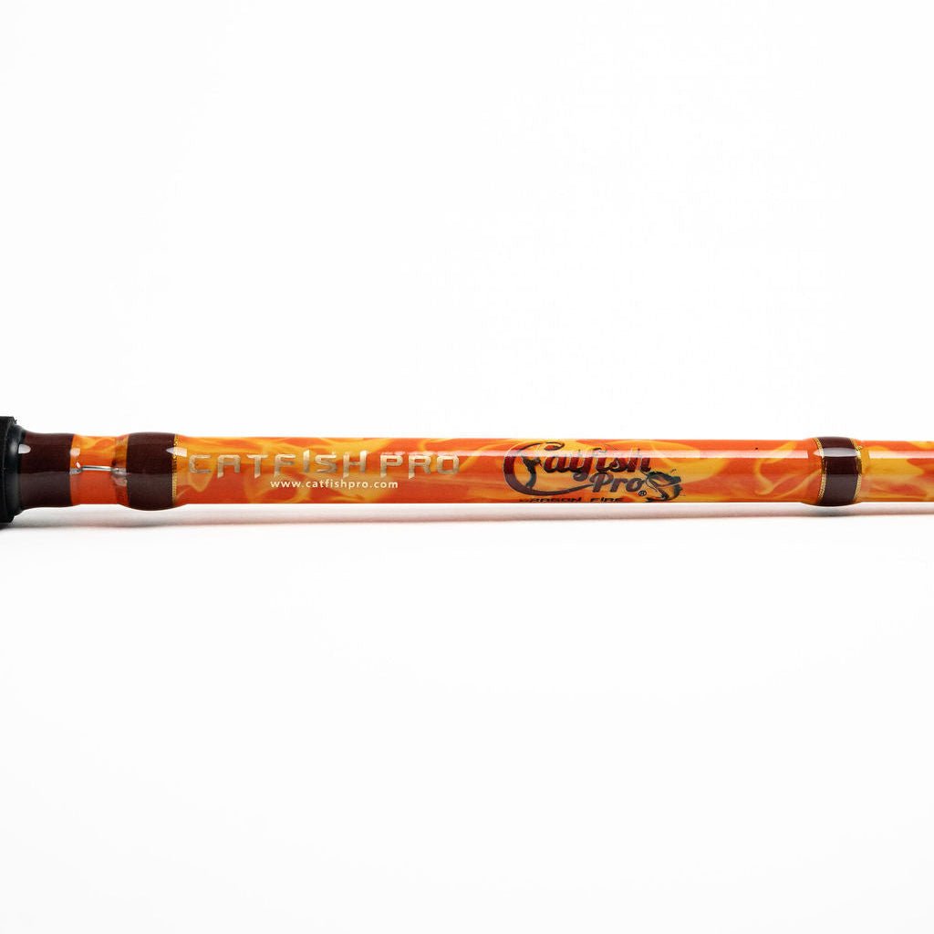Catfish Pro Orange Dragon Fire Casting Glow Rod | 7'6"