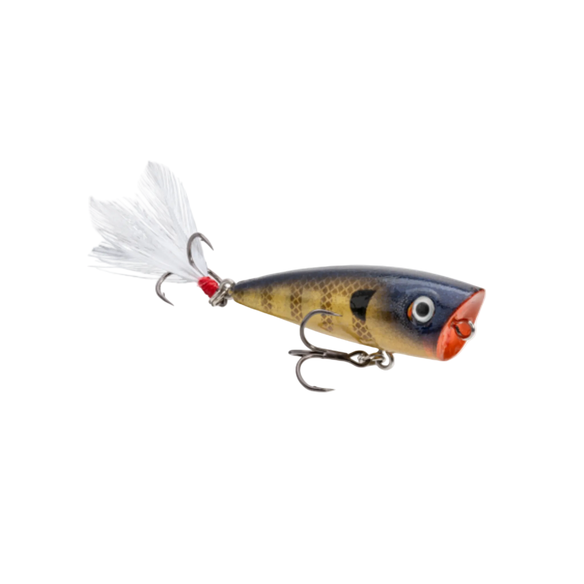 Fishing lure with a detailed design on a white background