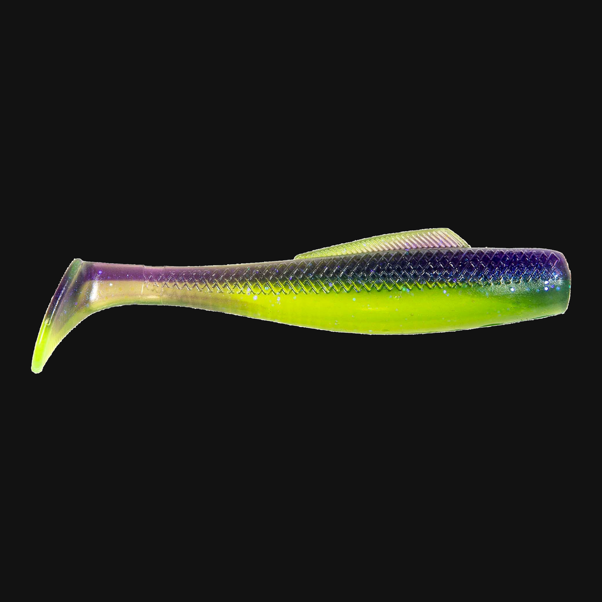Z-Man DieZel MinnowZ in Purple Death, paddle tail swimbait
