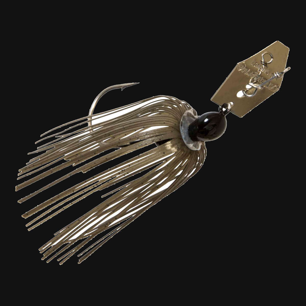 Z-Man Original ChatterBait 1/2-ounce bladed jig in Green Pumpkin/Black