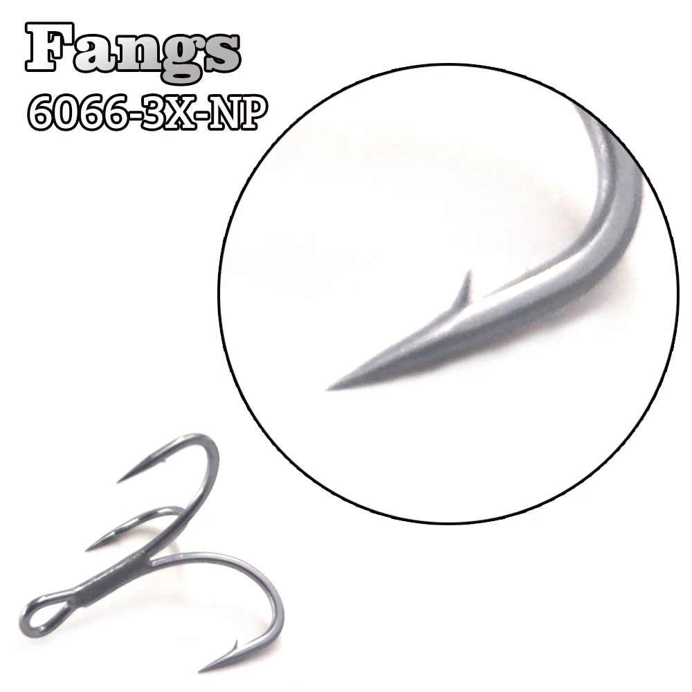 Tri Hooks Anti-Rust Coating 3X Super Strong Sharp fishing hook High Carbon Steel Sea Hooks Saltwater