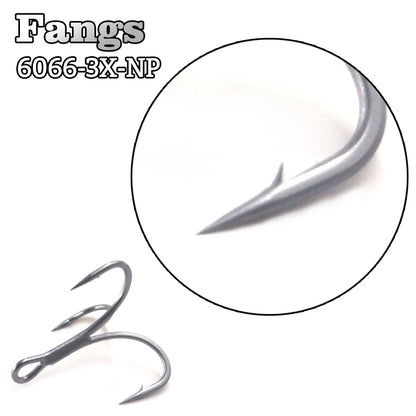 Tri Hooks Anti-Rust Coating 3X Super Strong Sharp fishing hook High Carbon Steel Sea Hooks Saltwater