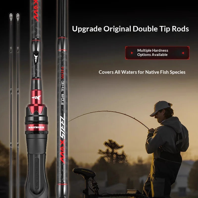 KastKing 1.68m UL/L Gun handle rod | Carbon Fiber | Solid Tip | LS Ceramic Guides | Ultra-Light Micro Lure Fishing