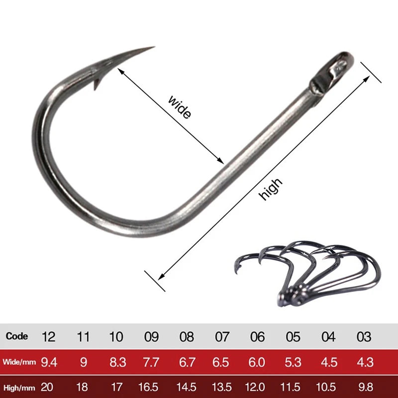 1000 PCS Fishing Hooks Set High Carbon Steel Barbed Fish Hooks for Saltwater and Freshwater