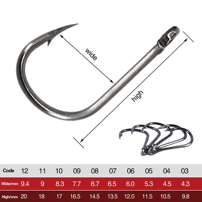 1000 PCS Fishing Hooks Set High Carbon Steel Barbed Fish Hooks for Saltwater and Freshwater