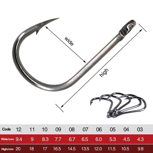 1000 PCS Fishing Hooks Set High Carbon Steel Barbed Fish Hooks for Saltwater and Freshwater