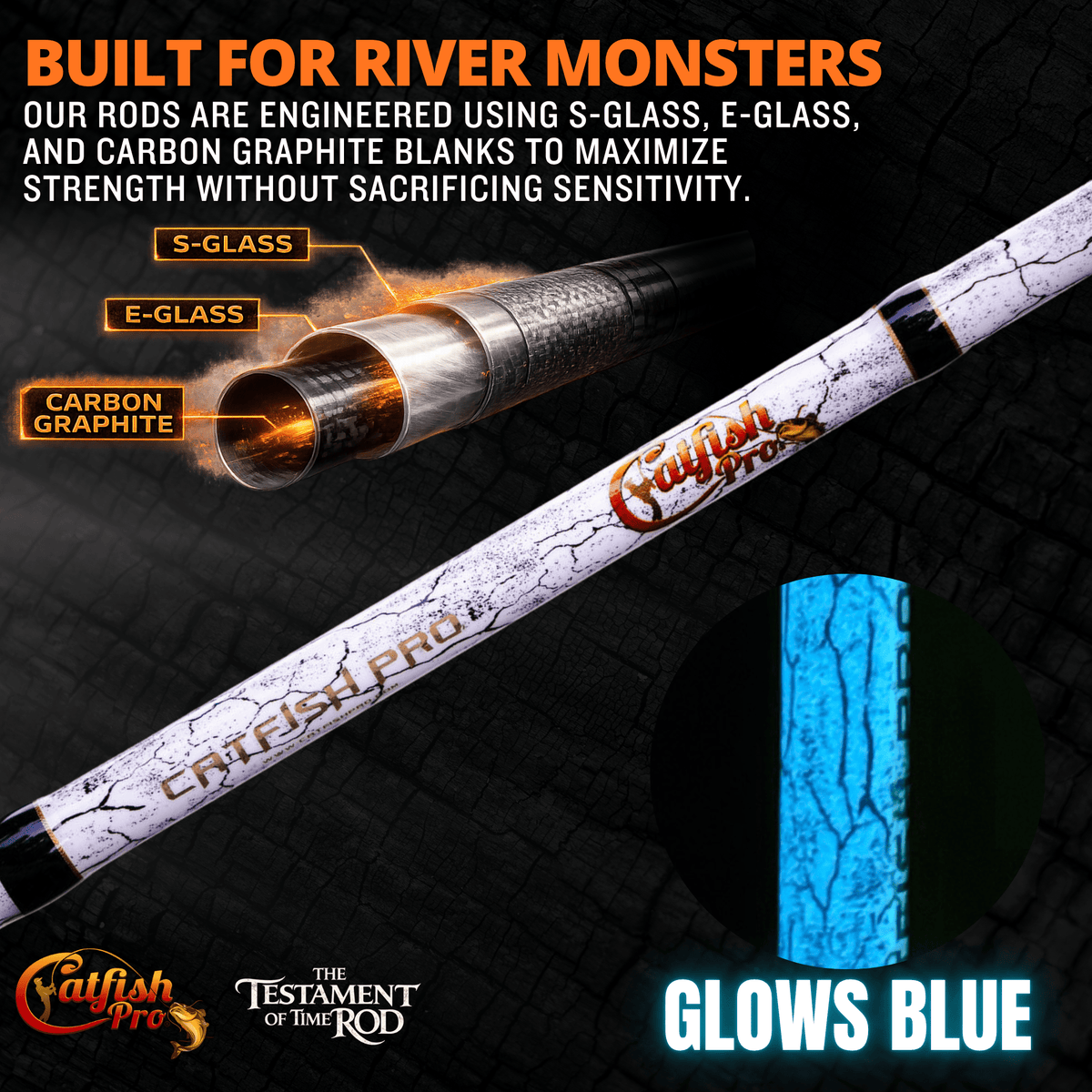 Catfish Pro Testament of Time Casting Rod 7'6" Limited Edition