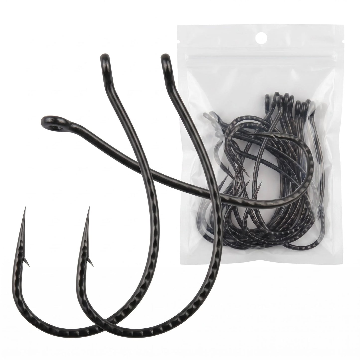 50pcs High Carbon Steel Wacky Hooks – Non-Slip Soft Bait Hook for Worm Lure Fishing, Carp & All Waters Tackle