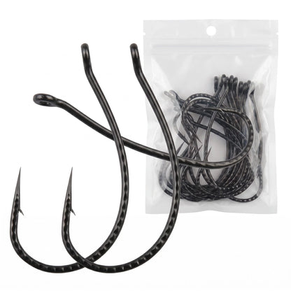 50pcs High Carbon Steel Wacky Hooks – Non-Slip Soft Bait Hook for Worm Lure Fishing, Carp & All Waters Tackle