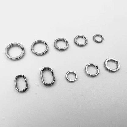 200pcs/box High-Strength Stainless Steel Split Rings for Fishing Lures Loop Corrosion-Resistant Connector Rings