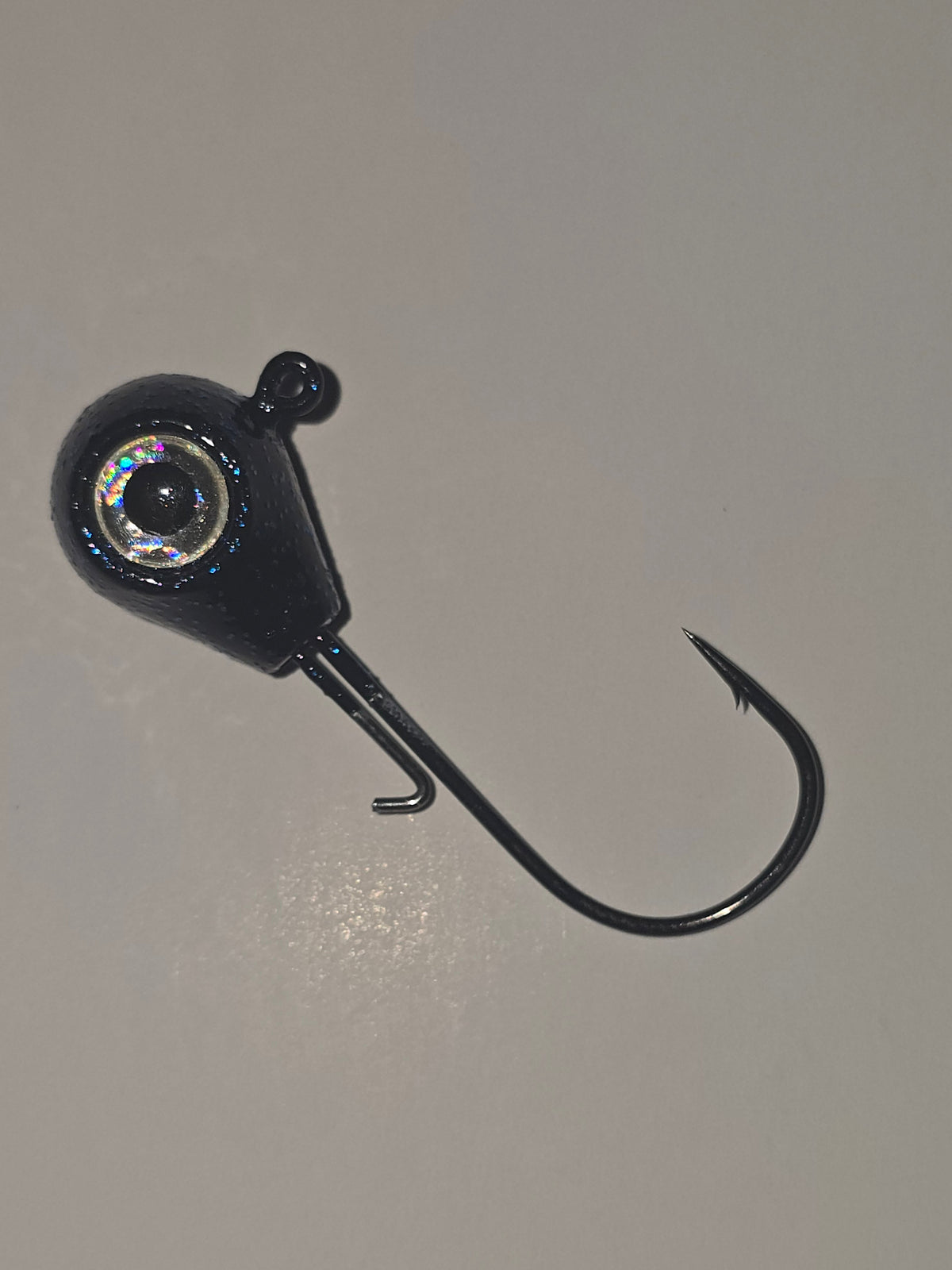 Royal Hooks ROYAL Large Round Jig Head | Midnight Storm | Black & Blue Flake | 90° Eyelet | Metal Bait Keeper | 3D Flake Eyes | 1/16–3/4 oz