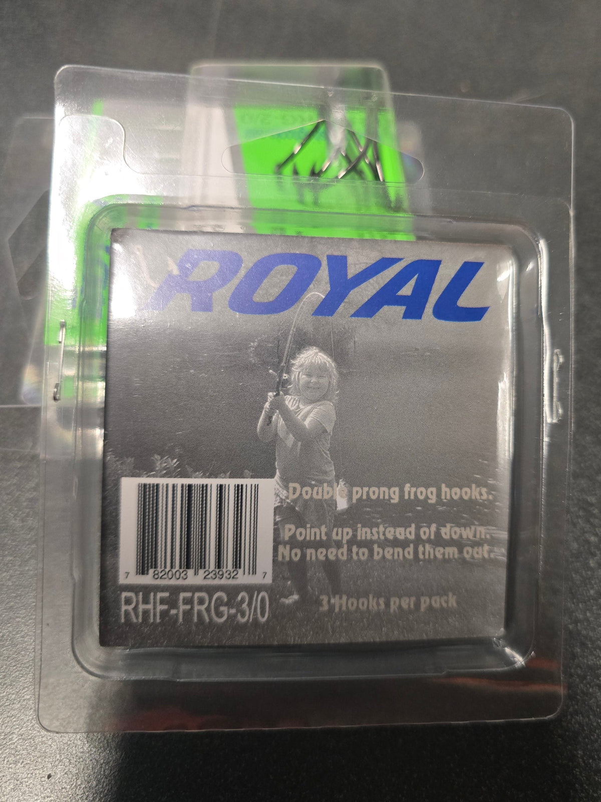 Royal Hooks ROYAL Frog Hooks | Double-Prong | Down-Facing Points | Triple-Coated | Twice Chemically Sharpened | Soft Plastic Frogs & Urchin Baits | 2/0 & 3/0
