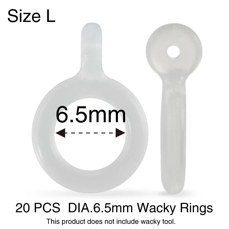LUREHOLIC 8mm 12mm Wacky Tool with 10 Wacky Rings for Worm  Wacky Rig Neko Rig Bass Lure Fishing Wacky Rings