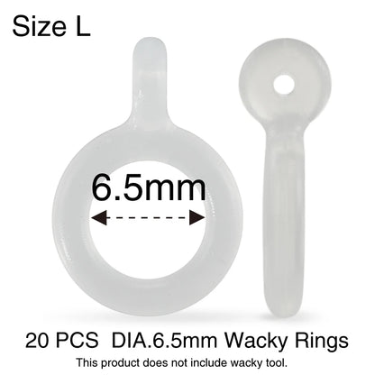 LUREHOLIC 8mm 12mm Wacky Tool with 10 Wacky Rings for Worm  Wacky Rig Neko Rig Bass Lure Fishing Wacky Rings