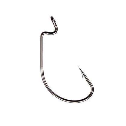 Carbon Steel Fishing Hooks Offset Wide Gap Barbed Jig Hooks for Soft Worm Sea Fishing