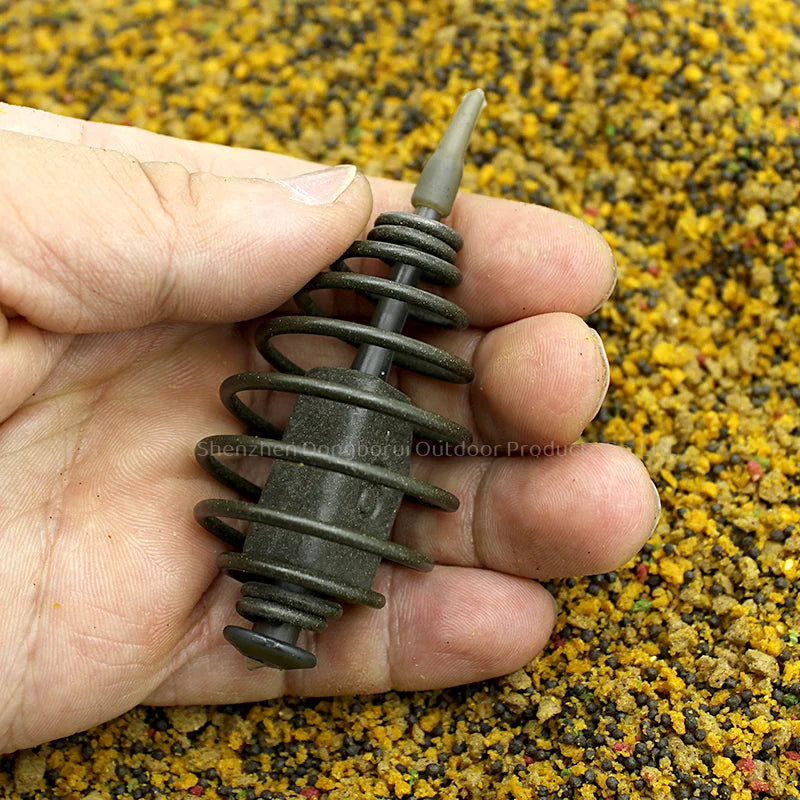 1PC Carp Fishing Accessories Spiral Feeder 30g/50g/60g/80g Fit With QC Swivel Size 8 For Method Feeder Fishing Equipment