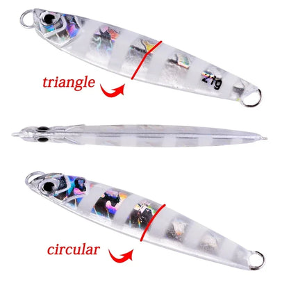 20PCS Quality Metal Cast Jig Spoon Set 10g- 60g Shore Casting Jigging Fish Sea Bass Fishing Lures Artificial Bait Tackle