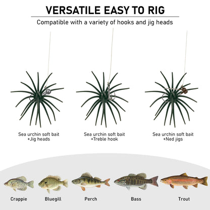 Sea Urchin Lures 4in Freshwater Saltwater Soft Baits