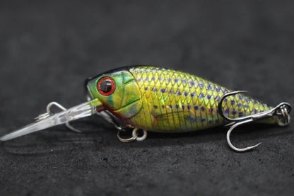 Crankbait Fishing Lure 8g 8cm 3 Meters Depth High End Hooks Wide Wobble with Deep Diving Carp Fishing HC549