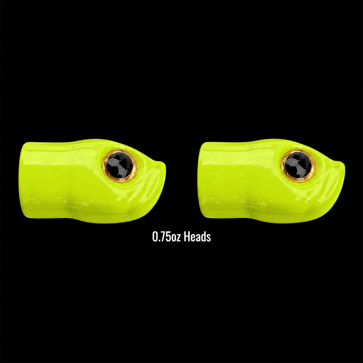 Stack Tackle Replacement Heads | 5/0 Screwy Head Jigs | 2 Per Pack | 0.5–1.5 oz | Chartreuse, Black, White, Pink