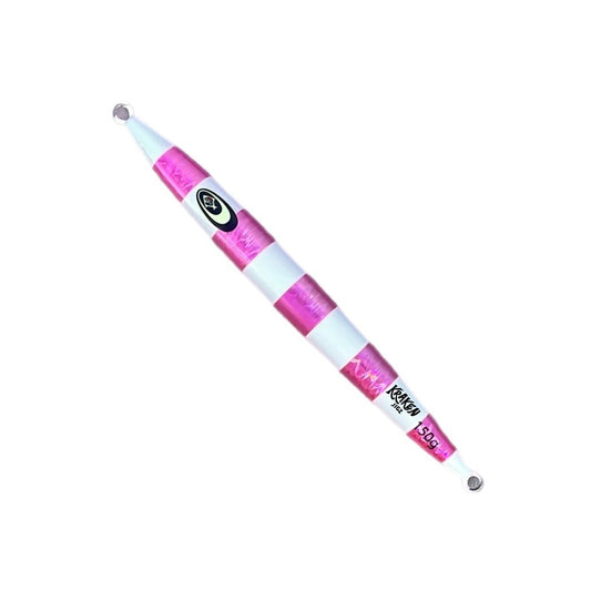 Kraken Jigz Torpedo Pink Candy UV/Glow Slow Pitch Jig | 150g