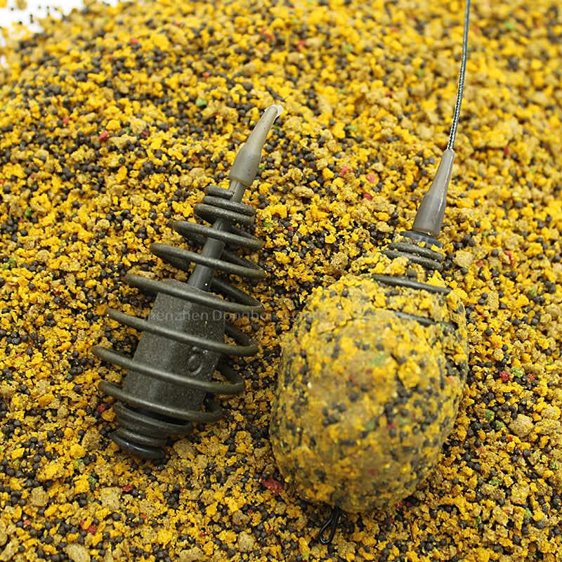 1PC Carp Fishing Accessories Spiral Feeder 30g/50g/60g/80g Fit With QC Swivel Size 8 For Method Feeder Fishing Equipment