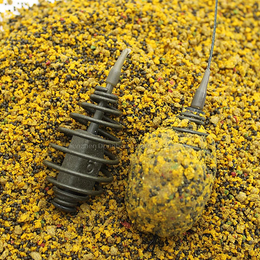 1PC Carp Fishing Accessories Spiral Feeder 30g/50g/60g/80g Fit With QC Swivel Size 8 For Method Feeder Fishing Equipment