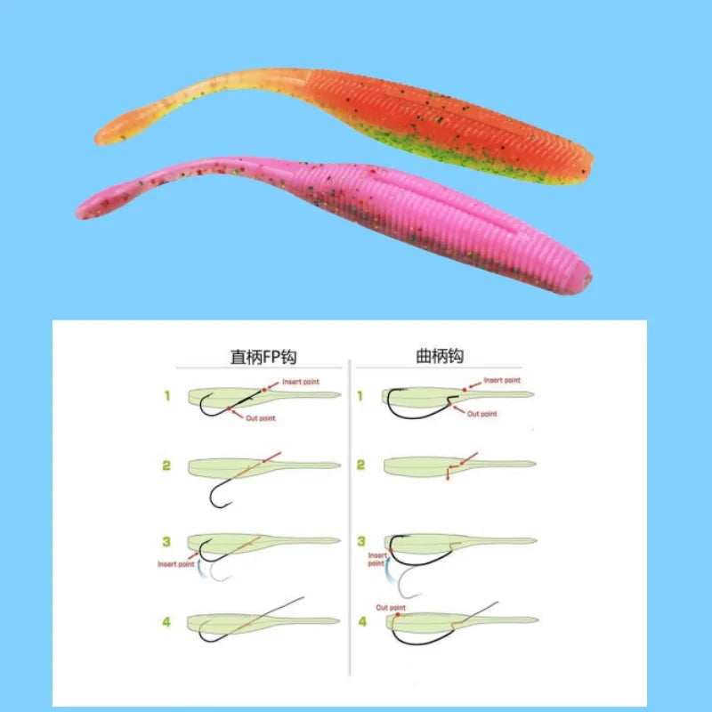 Soft Bait Fishing Lure Straight Tail