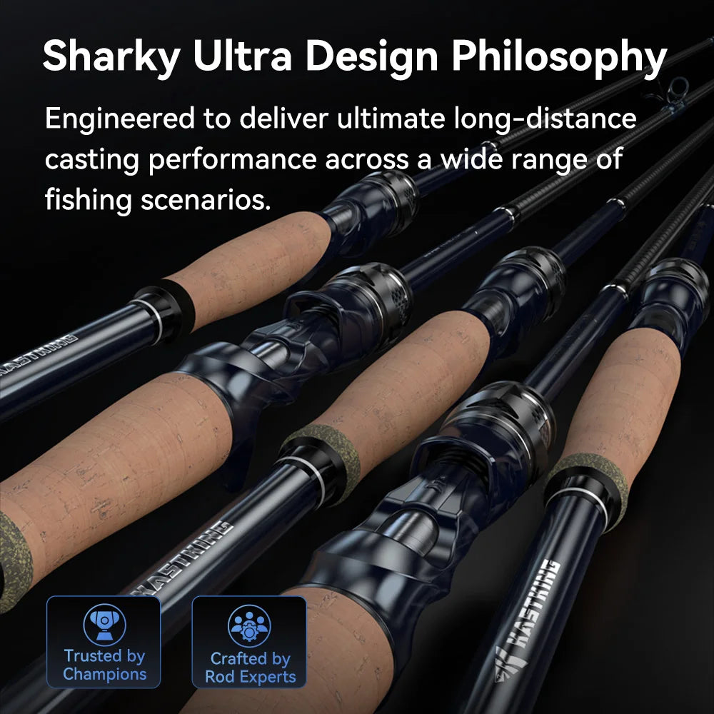 KastKing Sharky Ultra Carbon Spinning Casting Rods FUJI F+SIC Guide RingsFreshwater Saltwater Fishing Rod