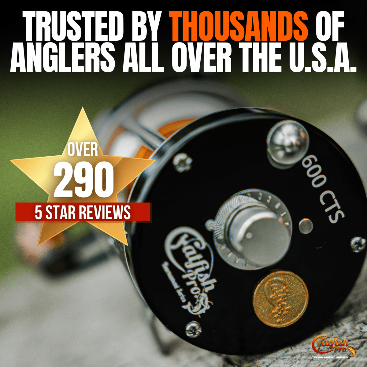Catfish Pro 600CTS Round Baitcaster Reel | 19 lb Drag