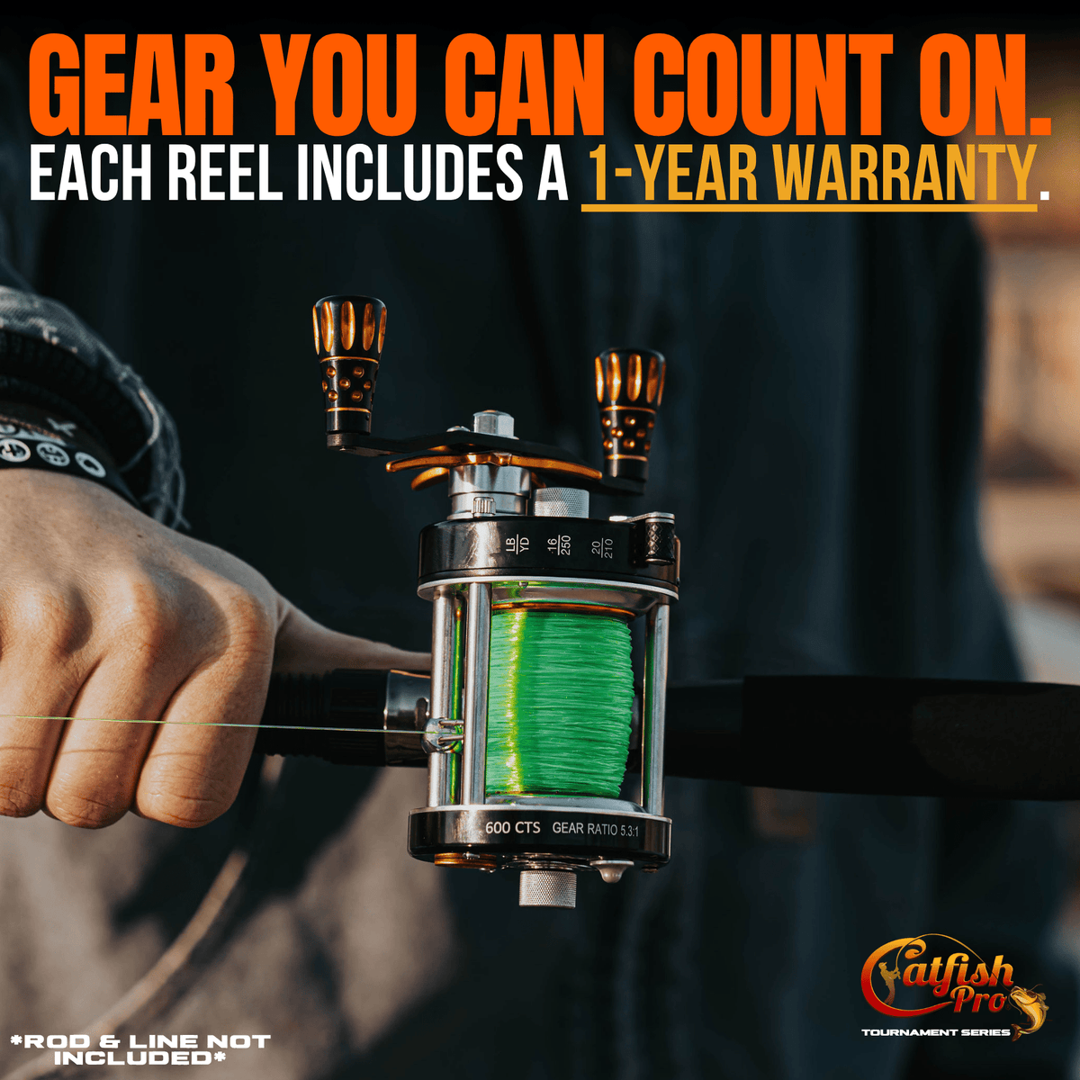 Catfish Pro 600CTS Round Baitcaster Reel | 19 lb Drag